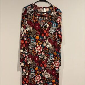 Honeyme Boutique Floral Long Sleeve Dress